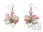 Floral and Gemstone Rose Quartz Earrings